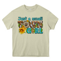 Mossy just a small town girl with sunflowers and money Heavy Core Tee - AdoDesignShop