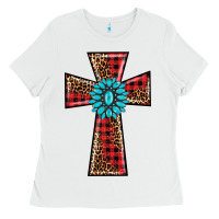 White christmas cross Ladies Tee - BarkalooDesign