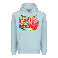 Blue Mist sweet summer time waterolor Premium Hoodie - CowCowDesign