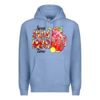 Colony Blue sweet summer time waterolor Premium Hoodie - CowCowDesign