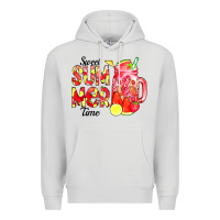 Dove Grey sweet summer time waterolor Premium Hoodie - CowCowDesign