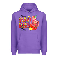 Purple sweet summer time waterolor Premium Hoodie - CowCowDesign