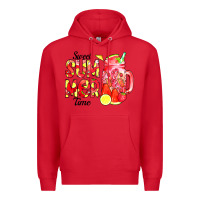 Red sweet summer time waterolor Premium Hoodie - CowCowDesign