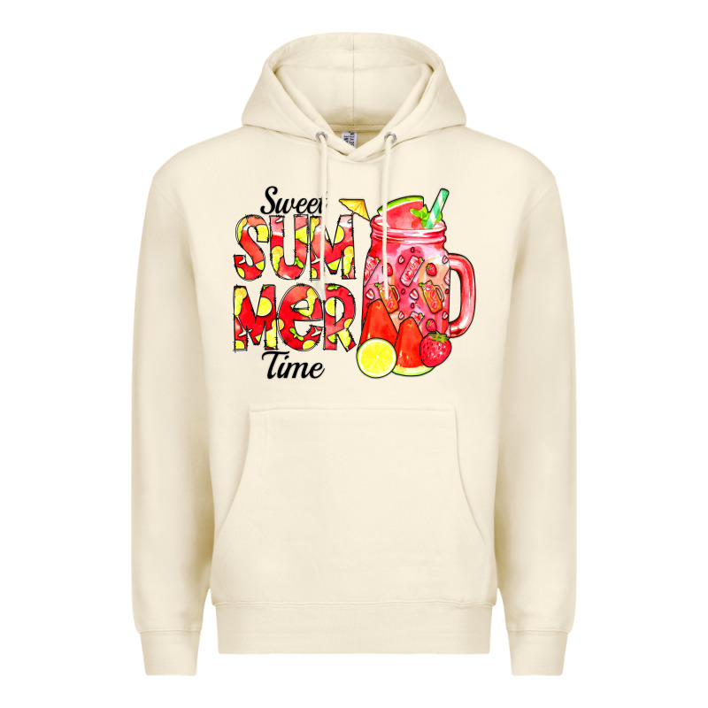 Sweet Summer Time Waterolor Premium Hoodie by CowCowDesign | Teevron