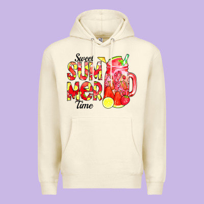 Sweet Summer Time Waterolor Premium Hoodie Designed By Cowcowdesign