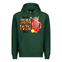 Sports Green sweet summer time waterolor Premium Hoodie - CowCowDesign
