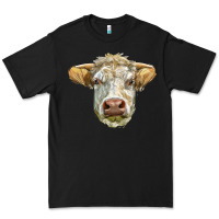 Black Charolais bull face Premium Tee - LillyAllenDesigns
