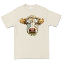 Bone Charolais bull face Premium Tee - LillyAllenDesigns