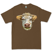 Cacao Charolais bull face Premium Tee - LillyAllenDesigns