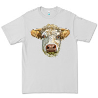 Dove Grey Charolais bull face Premium Tee - LillyAllenDesigns