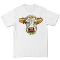 White Charolais bull face Premium Tee - LillyAllenDesigns