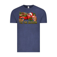Vintage Denim Tis' The Season Christmas Truck Vintage Tee - BundleAndBundleShop