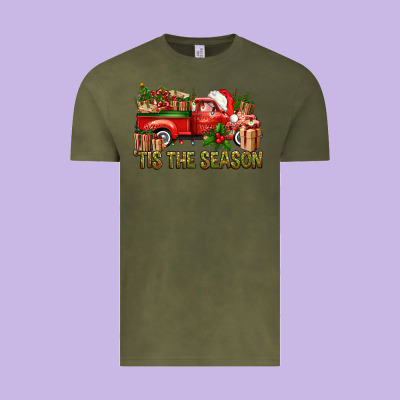 Tis' The Season Christmas Truck Vintage Tee Designed By Bundleandbundleshop