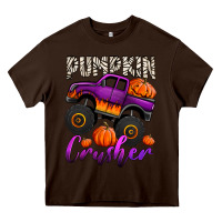 Chocolate Brown pumpkin crusher monster truck Heavy Core Tee - Jasminsmagicworld