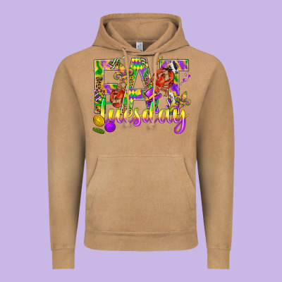 Mardi Gras Fat Tuesday Vintage Hoodie Designed By Bundleandbundleshop