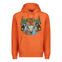 Carrot floral feather bull skull Premium Hoodie - JahusDesignShop
