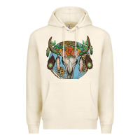 Tofu floral feather bull skull Premium Hoodie - JahusDesignShop