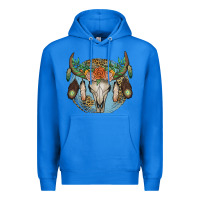 True Royal floral feather bull skull Premium Hoodie - JahusDesignShop
