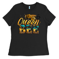 Black queen bee Ladies Tee - LillyAllenDesigns