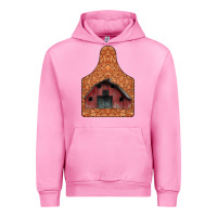 Fuchsia Pink Barn Earning Urban Hoodie - CowhideDigitalArt