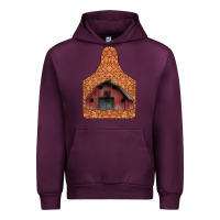 Mauve Wine Barn Earning Urban Hoodie - CowhideDigitalArt