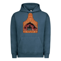 Pigment Midnight Navy Barn Earning Urban Hoodie - CowhideDigitalArt