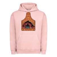 Pigment Salmon Barn Earning Urban Hoodie - CowhideDigitalArt