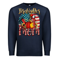 Navy Firefighter mom Premium Sweatshirt - FaDigitalArtStudio