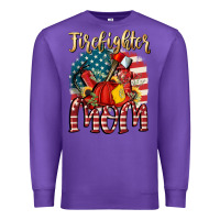 Purple Firefighter mom Premium Sweatshirt - FaDigitalArtStudio