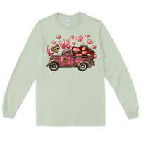 Matcha love truck with roses and leopard Long Sleeve Tee - RanaPortraitStore