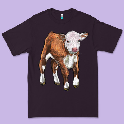 Hereford Calf Premium Tee Designed By Lillyallendesigns