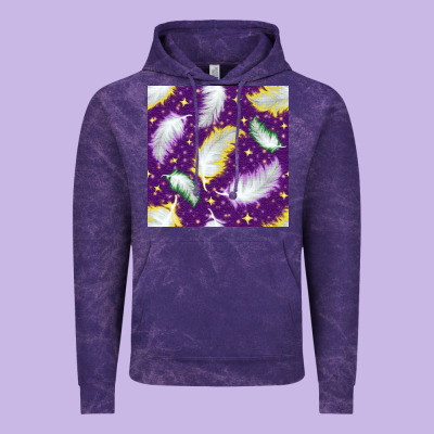 Mardi Gras Feathers Seamless Pattern Vintage Hoodie Designed By Bundleandbundleshop