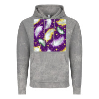 Cloud Rock Mardi Gras Feathers seamless pattern Vintage Hoodie - BundleAndBundleShop