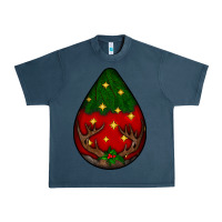 Midnight Navy Christmas  teardrop Urban Heavy Tee - BundleAndBundleShop