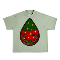 Oil Green Christmas  teardrop Urban Heavy Tee - BundleAndBundleShop