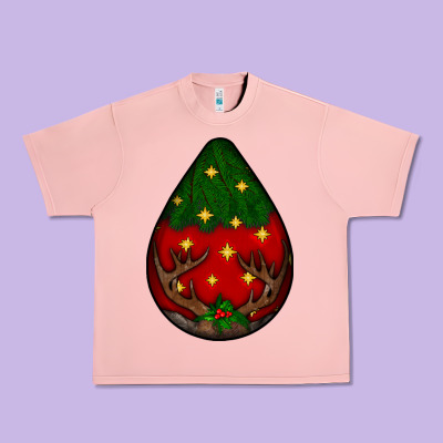 Christmas  Teardrop Urban Heavy Tee Designed By Bundleandbundleshop