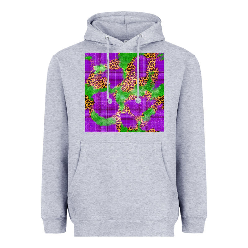 Mardi Gras Leopard Seamless Pattern Heavyweight Hoodie by FaDigitalArtStudio | Teevron