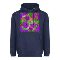 Navy Mardi Gras leopard Seamless Pattern Heavyweight Hoodie - FaDigitalArtStudio