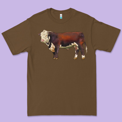 Hereford Bull Premium Tee Designed By Lillyallendesigns