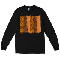 Black Western Wood Glitter Vintage Pattern Long Sleeve Tee - Bettercallsaul