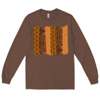 Chestnut Western Wood Glitter Vintage Pattern Long Sleeve Tee - Bettercallsaul