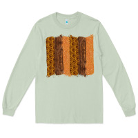 Matcha Western Wood Glitter Vintage Pattern Long Sleeve Tee - Bettercallsaul