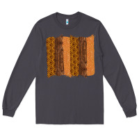 Smoke Western Wood Glitter Vintage Pattern Long Sleeve Tee - Bettercallsaul