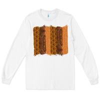 White Western Wood Glitter Vintage Pattern Long Sleeve Tee - Bettercallsaul