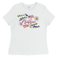 White Floral Daisy Mother Ladies Tee - RanaPortraitStore