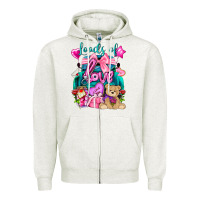 Oatmeal Heather Loads of love truck Valentine's Day Zipper Hoodie - HowdyJamesFarm