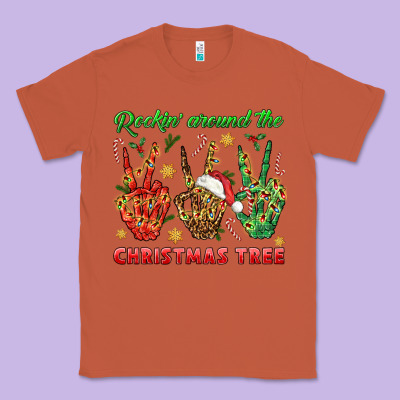Rockin' Around The Christmas Tree Classic Tee Designed By Bundleandbundleshop
