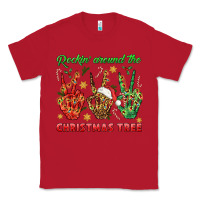 Red Rockin' Around The Christmas Tree Classic Tee - BundleAndBundleShop