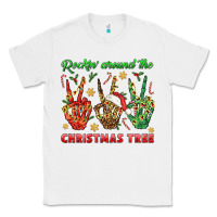 White Rockin' Around The Christmas Tree Classic Tee - BundleAndBundleShop