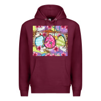 Burgundy Easter eggs Nurse Premium Hoodie - OliviaCreatesArt